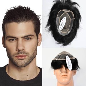 پروتز مو طبیعی 100% رِمی با رنگ طلایی و مش