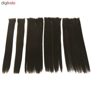 اکستنشن کلیپسی مو پوش دار مدل 3041C-2 رنگ مشکی طبیعی | کد: ZNB-V4P