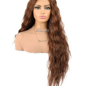 کلاه گیس زنانه کد ALISA80-30 موی مصنوعی رنگ قهوه ای روشن | کد: ZNB-XGU