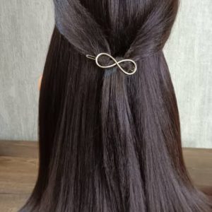 کلاه گیس زنانه بلند قهوه ای طبیعی با خط رویش طبیعی | کد: ZNB-VPI