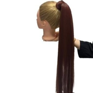 اکستنشن دم اسبی رنگ شرابی – موی کش‌دار | کد: ZNB-X5T