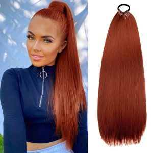 کش مو دم اسبی قد 60 cm صاف مدل پیتاژ V | کد: ZNB-UM5