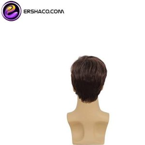 کلاه گیس مردانه کوتاه قهوه ای جلو حالت دار | کد: ZNB-WL9