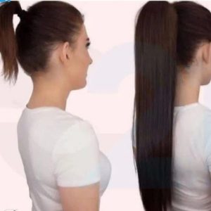 دم اسبی فیک مصنوعی قهوه ای سایز ۹۰ | کد: ZNB-VX6