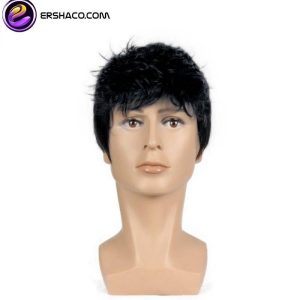 کلاه گیس مردانه کوتاه مشکی و جو گندمی | کد: ZNB-WB5