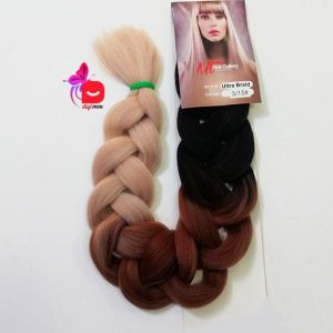 موی دو سر باز بافت 165گرمی قد 90 آمبره و سامبره مشکی ، قهوه ای و کاراملی روشن | کد: ZNB-V8K