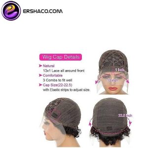 کلاه گیس (پوستیژ) زنانه موی طبیعی انسان کوتاه مجعد آمبره مشکی بلوند Pixie Cut Wig Human Hair | کد: ZNB-XMK