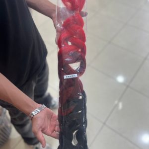 موی آمبره سه رنگ قرمز زرشکی | کد: ZNB-VO7