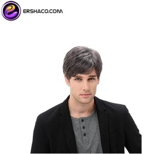 کلاه گیس مردانه با موی طبیعی جوگندمی حالت پذیر | کد: ZNB-U1R