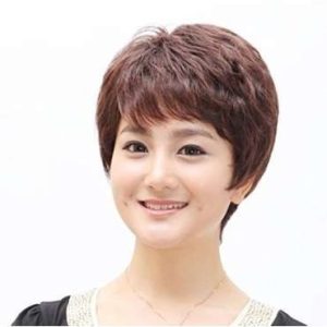 کلاه گیس (پوستیژ) زنانه موی طبیعی انسان پیکسی کوتاه Short Slight Curl Women Wig | کد: ZNB-WGD