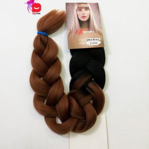 موی دو سر باز بافت 165گرمی قد 90 آمبره و سامبره مشکی و قهوه ای روشن | کد: ZNB-UV1