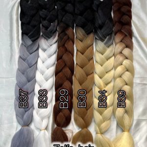 موی مصنوعی دوسرباز فول پوش آمبره ابریشمی ۸۰ سانت وزن ۱۱۰ گرم | کد: ZNB-TYF