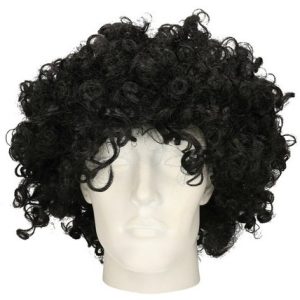 کلاه گیس مو فر مشکی ایفای نقش | کد: ZNB-UNL