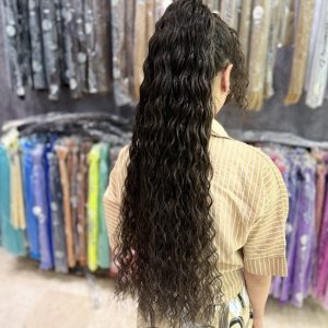 دم اسبی فر طبیعی قد ۹۰ مشکی و قهوه ای سوخته | کد: ZNB-UJ9
