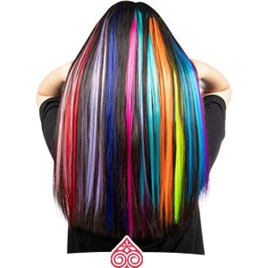 مو کلیپسی رنگی آمبره مشکی+زرد | کد: ZNB-V4T