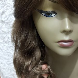 کلاه گیس زنانه مدل فر باز رنگ زیتونی تیره ۸ | کد: ZNB-UN5