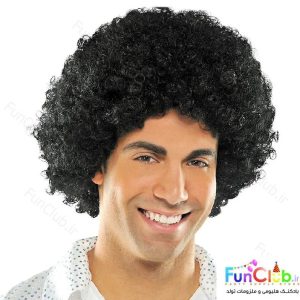 کلاه گیس فرفری مشکی | کد: ZNB-U25