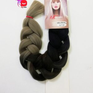 موی دو سر باز بافت 165گرمی قد 90 آمبره و سامبره مشکی و دودی | کد: ZNB-UZI