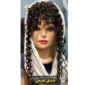 چتری موی فر دو گیره ای – قهوه ای روشن | کد: ZNB-WEK