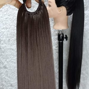 موی دم اسبی بلند90سانتی رنگ خرمایی طبیعی روشن مایل به فندقی | کد: ZNB-U9J