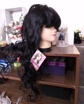 کلاه گیس مشکی فر بلند | کد: ZNB-WSY