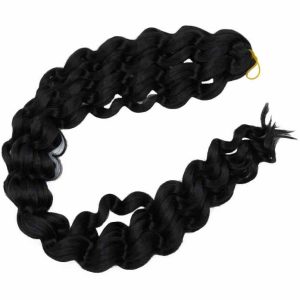 موی مصنوعی دو سر باز آفرو رنگ مشکی طبیعی | کد: ZNB-W7B