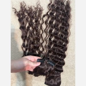 اکستنشن موی دوگیره ای فر هر عدد 150 هزار تومان( زلف فر) – مشکی طبیعی | کد: ZNB-XM1