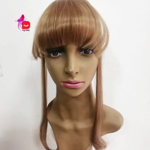 چتری جلو مویی بغل دار کم حجم کلیپسی بژ دودی | کد: ZNB-W7D