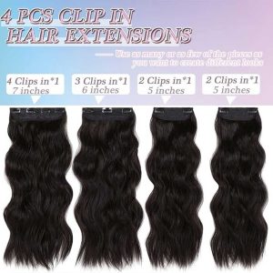 اکستنشن مو ۴ عددی ۵۰ سانتی متری قهوه ای تیره | کد: ZNB-UR1