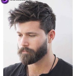 پوستیژ مردانه هالیوودی موی طبیعی مشکی مدل WBM1925 | کد: ZNB-VZP